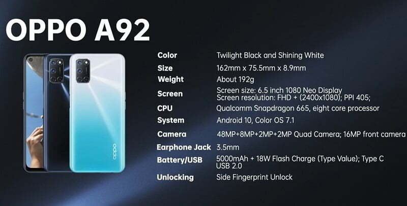 OPPO A92