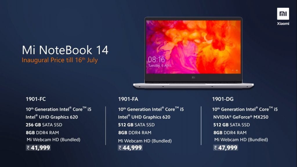 Mi NoteBook 14 Series Laptops