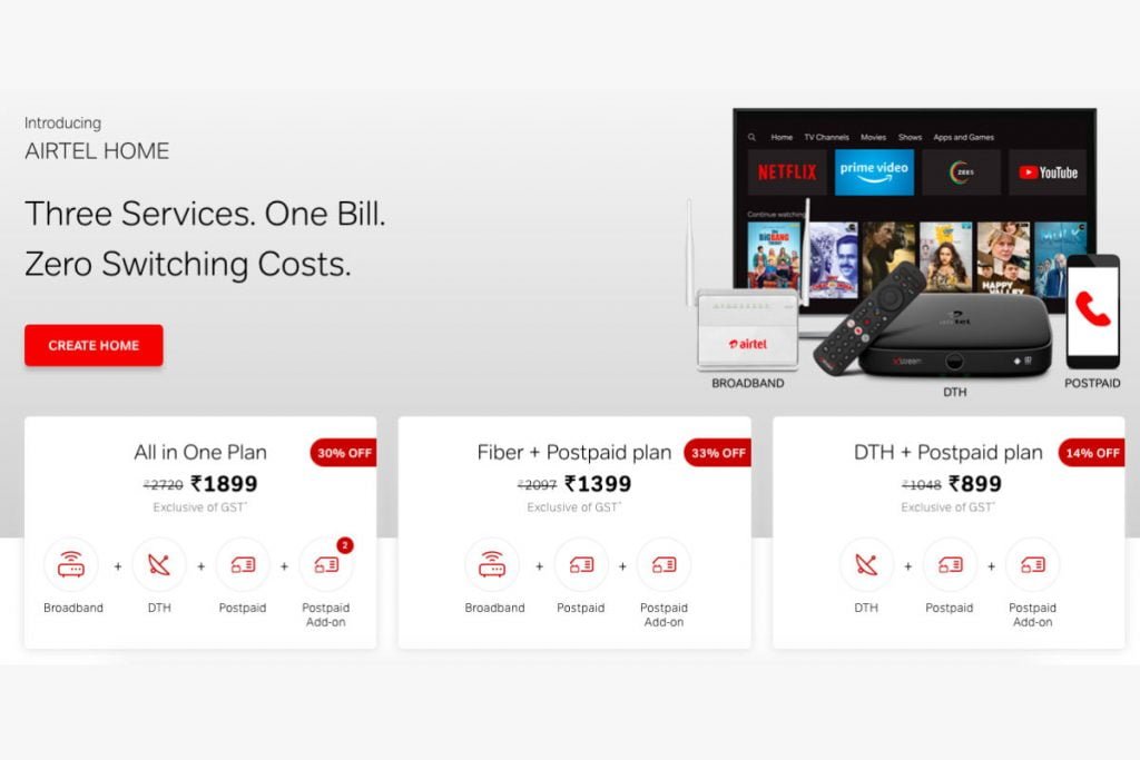 One Airtel Plans
