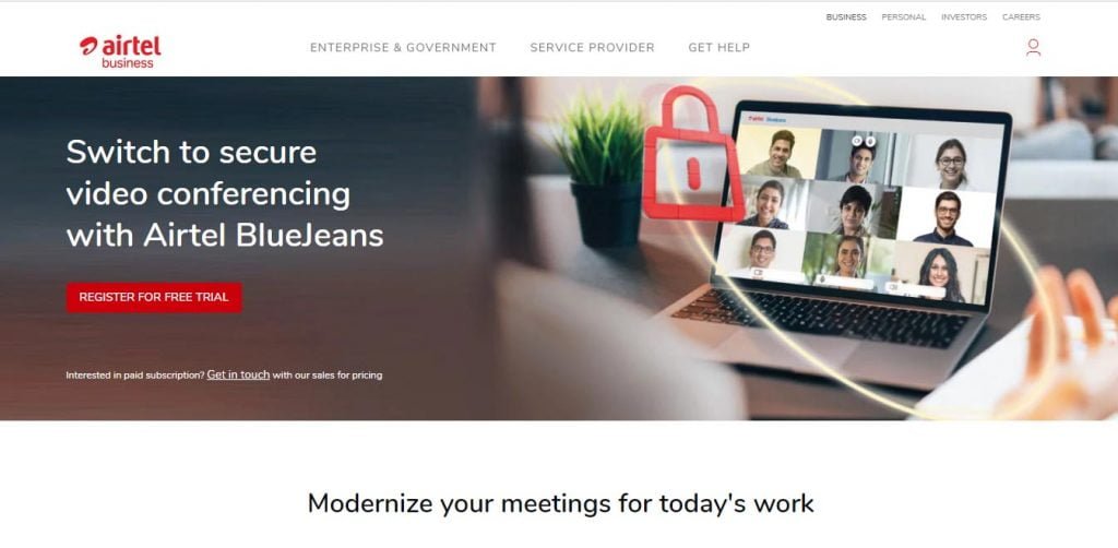 Airtel BlueJeans Video Conferencing