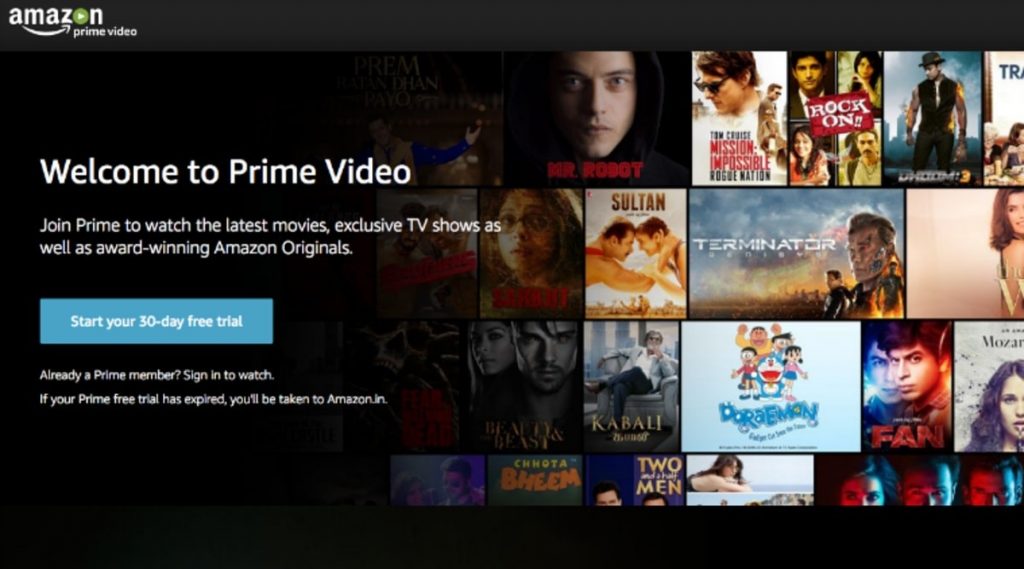 Amazon India Prime Video Plan