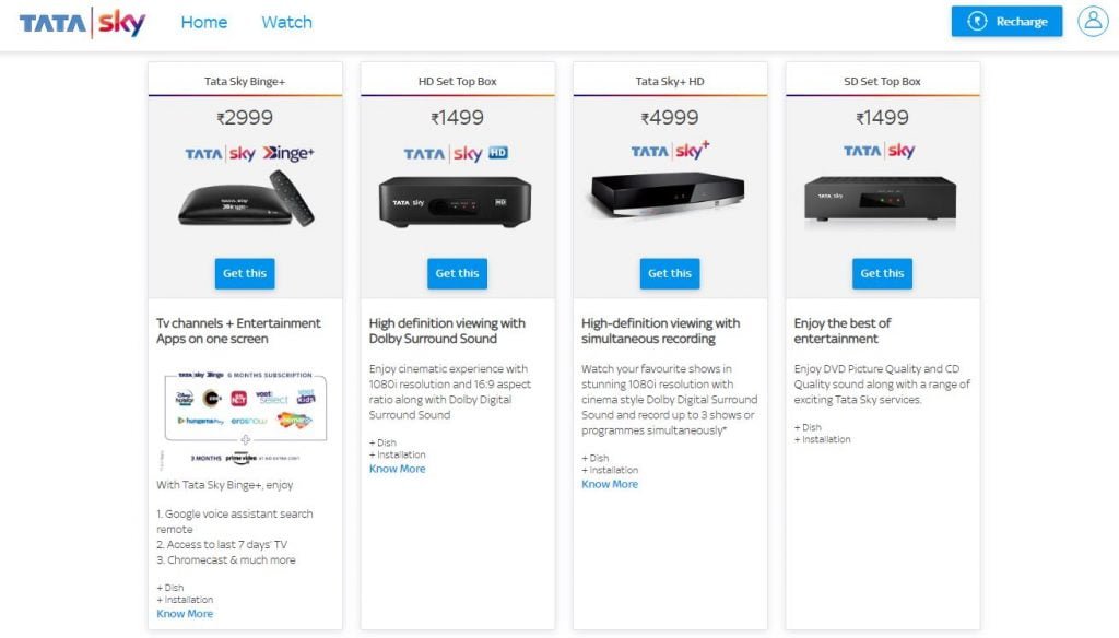 Tata Sky Binge+ Android TV