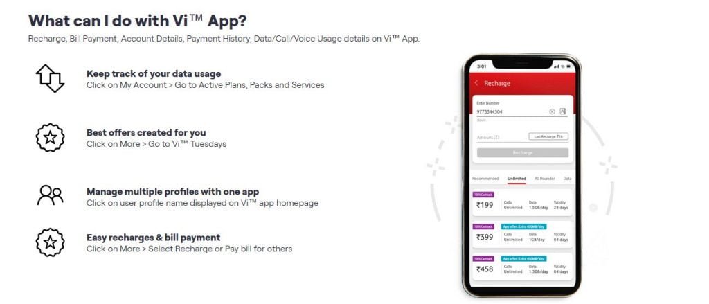 Vodafone Idea vi app