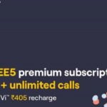 Vi New Prepaid Plans Offering Free ZEE5 Subscription with Other Benefits
