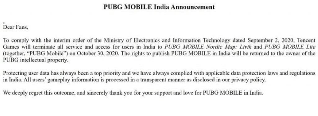 PUBG Mobile Banned in India