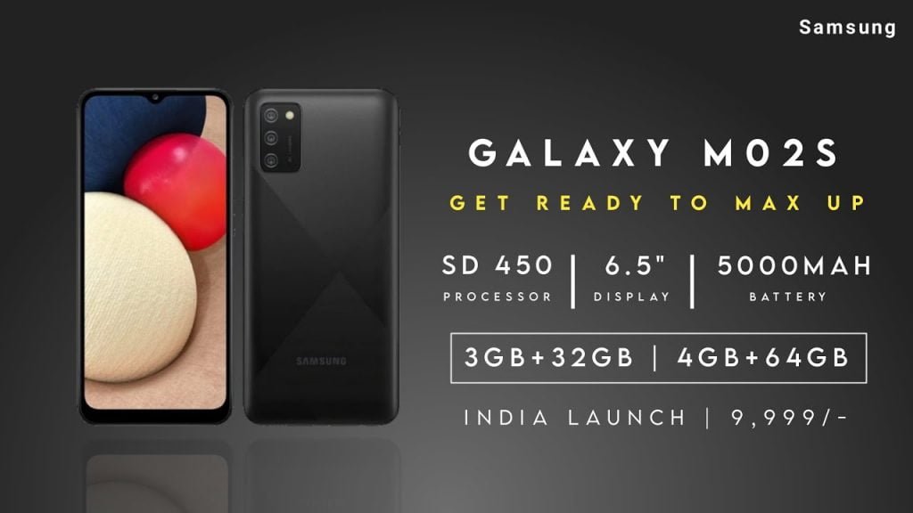 Samsung Galaxy M02s With 5,000mAh Battery Launched: Price, Specifications Samsung Galaxy M02s