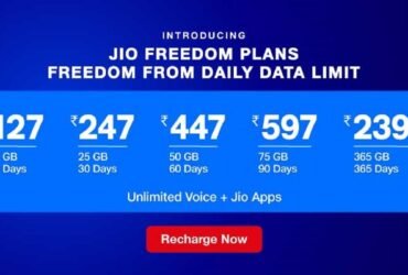 jio freedom prepaid plan