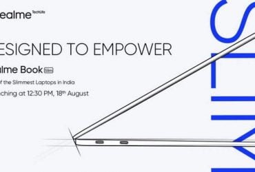 realme book slim august launch