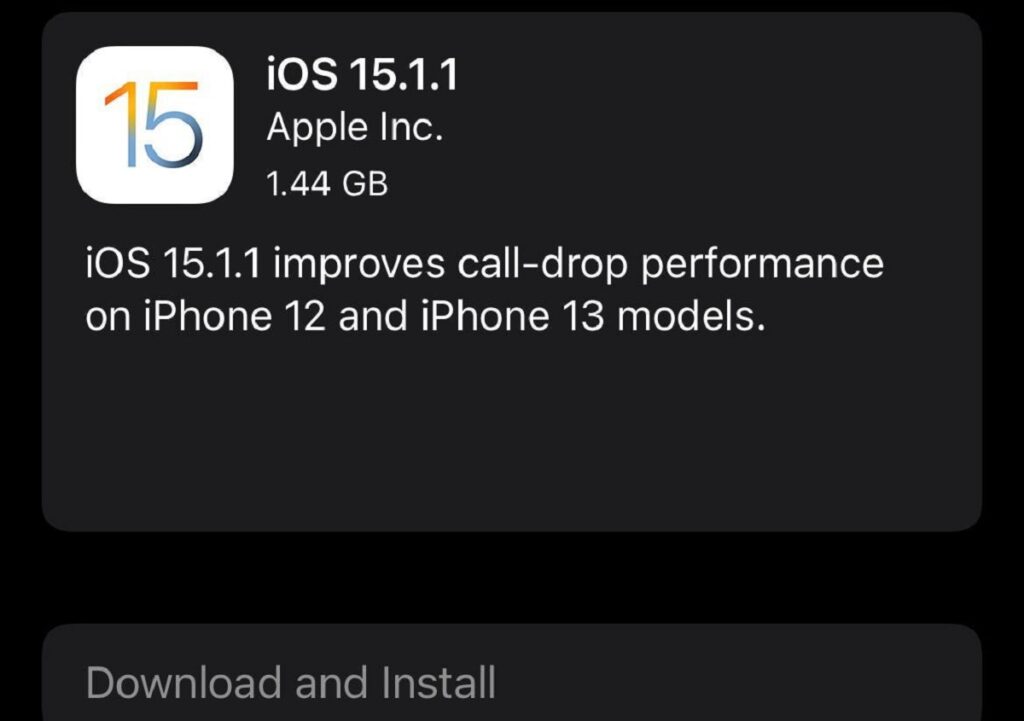 Apple releases iOS 15.1.1