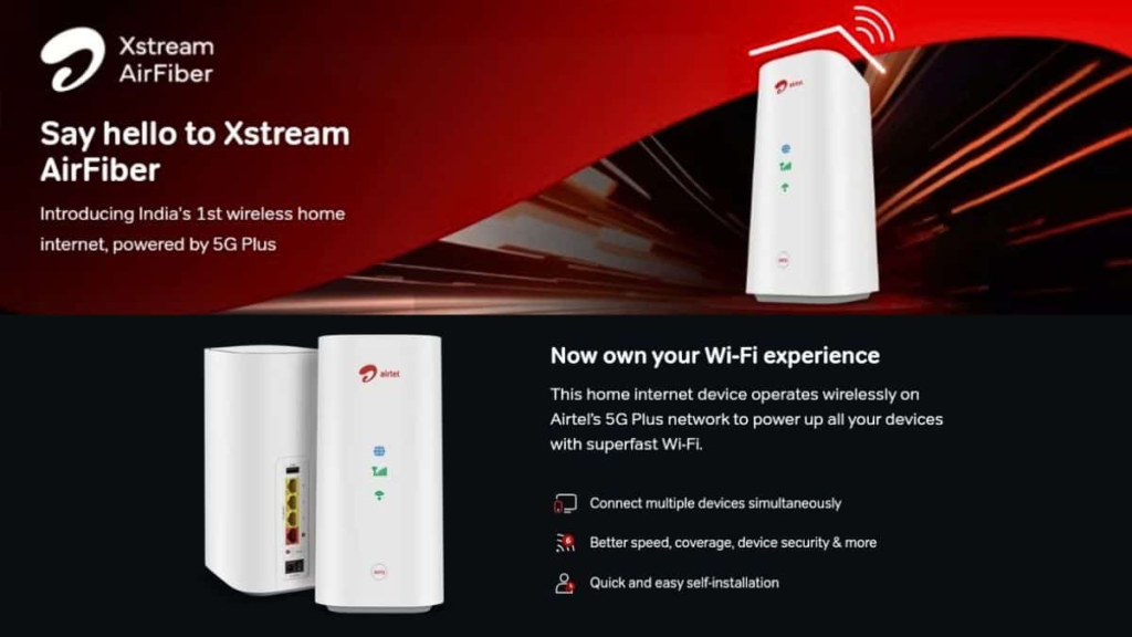 Airtel Launches India's First 5G FWA (Fixed Wireless Access) Service