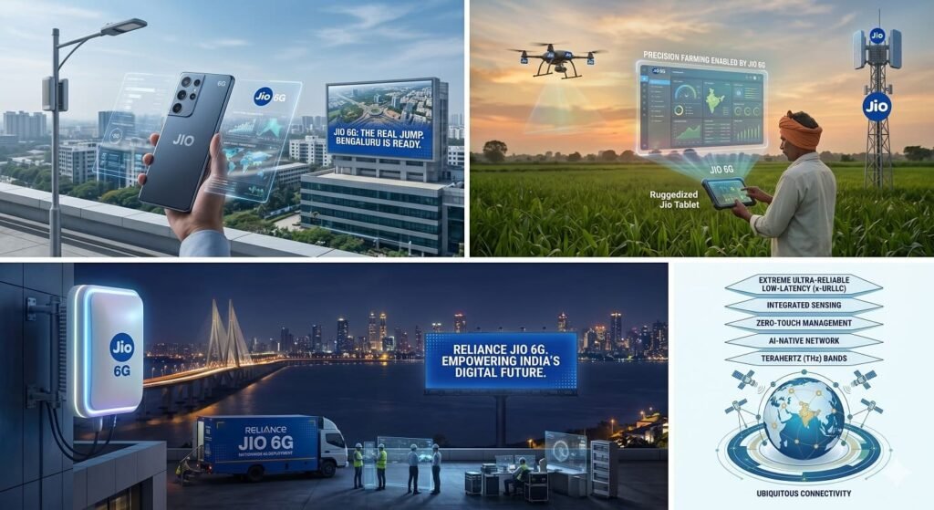 Jio 6G Network using satellites AI and terrestrial-NTN convergence for future wireless connectivity