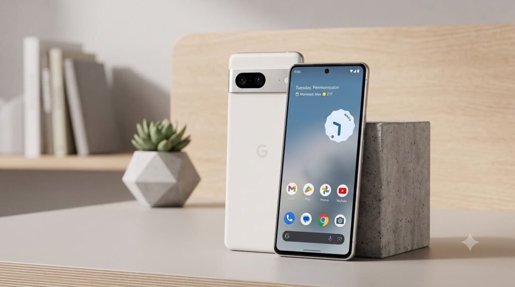 google pixel 11 series flagship smartphone resting on a desk setup
