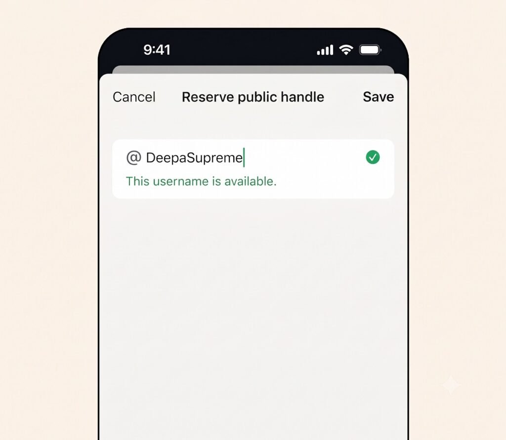 whatsapp user name feature
