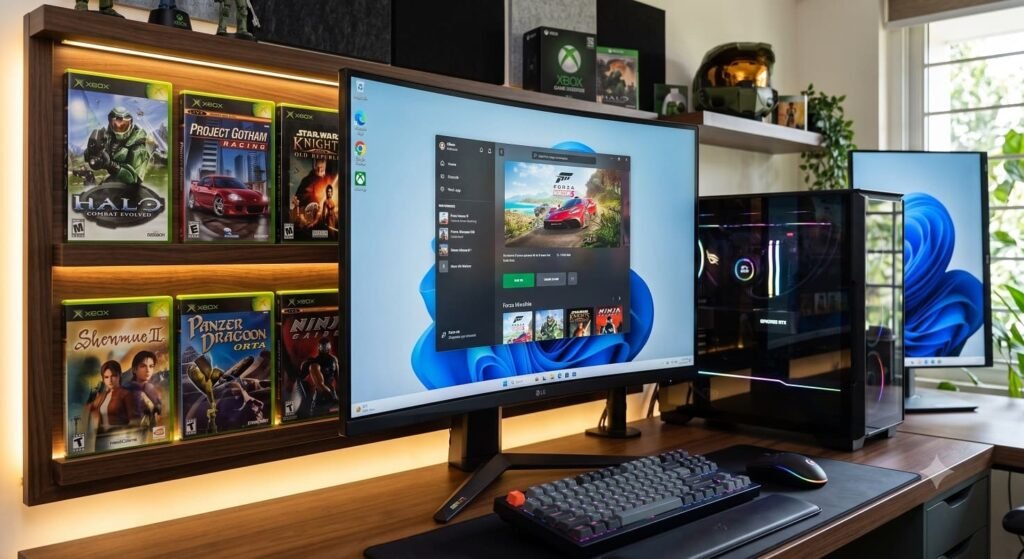 Xbox app on Windows 11 showing original Xbox backward compatible games