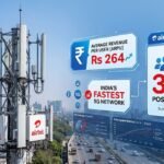 Airtel logo with 5G cell tower reflecting network growth and ARPU increase in Q1 FY27