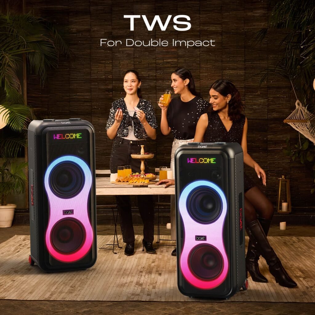 Boat PartyPal speakers launched in India with Karaoke ProTuner and RGB lighting